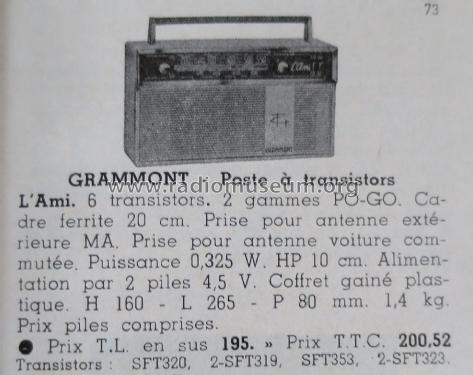 L'Ami ; Grammont Radiofotos, (ID = 2459898) Radio