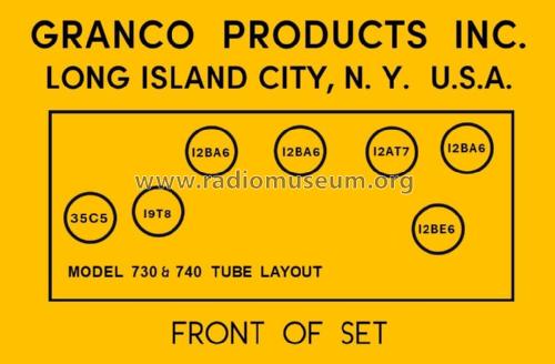 740P ; Granco Products, Inc (ID = 2933649) Radio