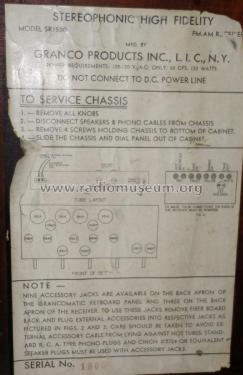 Clairtone Custom Series SR-1500; Granco Products, Inc (ID = 2843537) Radio