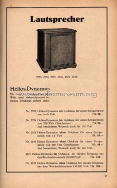 Helios Dynamus Gehäuselautsprecher; Grassmann, Peter, (ID = 3135572) Speaker-P