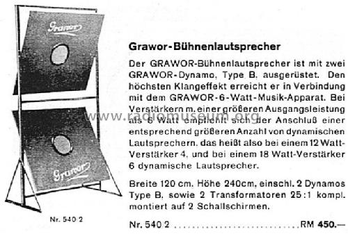 Bühnenlautsprecher ; Grawor, Rundf.techn. (ID = 3090861) Speaker-P