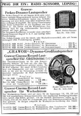 Dynamo Cinema Record Gleichstrom; Grawor, Rundf.techn. (ID = 1509738) Speaker-P