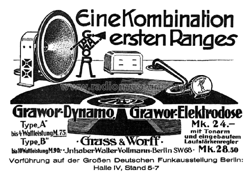 Elektrodose ; Grawor, Rundf.techn. (ID = 1774383) Mikrofon/TA