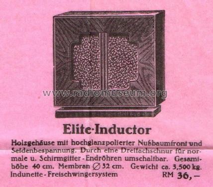 Elite Induktor ; Grawor, Rundf.techn. (ID = 3036399) Speaker-P