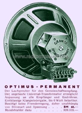 Lautsprecherchassis Optimus Permanent; Grawor, Rundf.techn. (ID = 1637679) Speaker-P