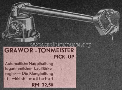 Tonmeister Pick-up ; Grawor, Rundf.techn. (ID = 1725559) Microphone/PU