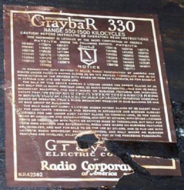 330; Graybar Electric Co. (ID = 746778) Radio