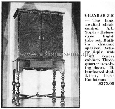 340; Graybar Electric Co. (ID = 1336913) Radio