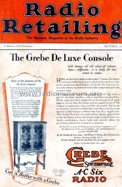 De Luxe A-C six ; Grebe, A.H. & Co.; (ID = 1802033) Radio