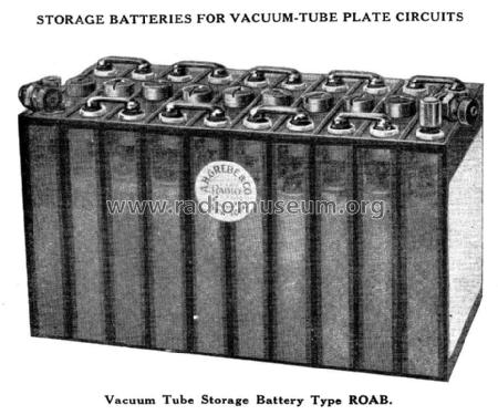 ROAB Vacuum Tube Storage Battery ; Grebe, A.H. & Co.; (ID = 1596092) A-courant