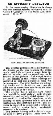 Stand alone Crystal Detector ; Grebe, A.H. & Co.; (ID = 1066768) Radio part