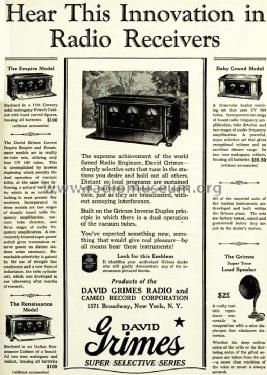 Baby Grand Duplex 5B; Grimes, David Inc.; (ID = 1232835) Radio