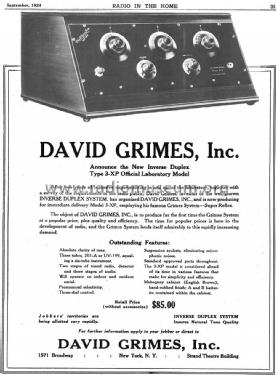Inverse Duplex 3 Tube Model 3XP; Grimes, David Inc.; (ID = 1515229) Radio