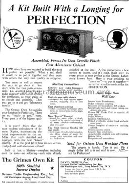 Grimes Own Kit Inverse Duplex Reflex System; Grimes, David Inc.; (ID = 934407) Kit