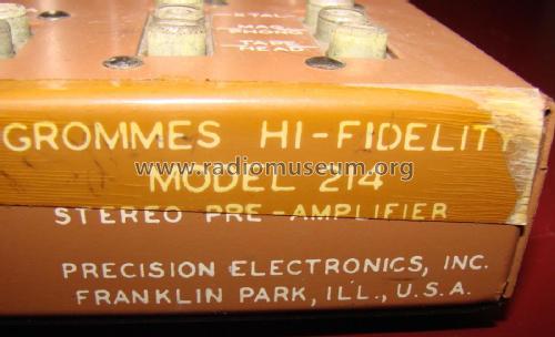 Stereo Pre-Amplifier 214; Grommes Precision (ID = 2098555) Ampl/Mixer