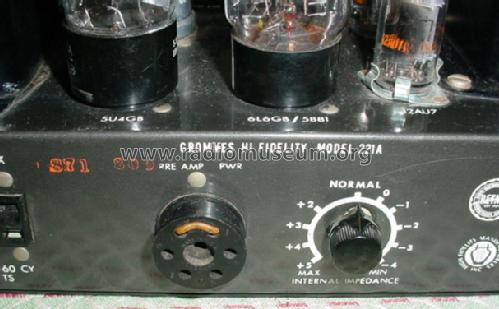 Hi Fidelity 221-A; Grommes Precision (ID = 1426164) Ampl/Mixer