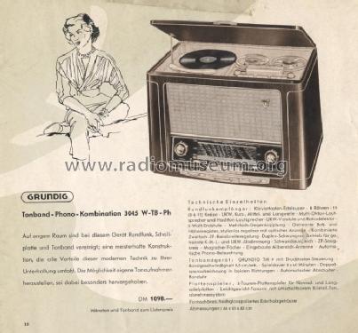 3045W-TB-Ph; Grundig Radio- (ID = 39303) Radio