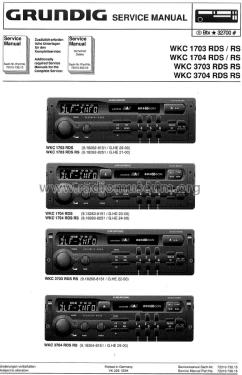 3703 RDS Infomat WKC 3703 RDS RS; Grundig Radio- (ID = 2832353) Car Radio