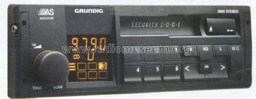 3803 Stereo; Grundig Radio- (ID = 2113240) Car Radio