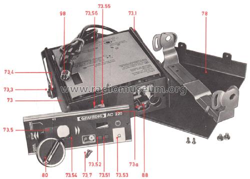 Auto-Cassetten-Tonbandgerät AC220; Grundig Radio- (ID = 2056435) Ton-Bild