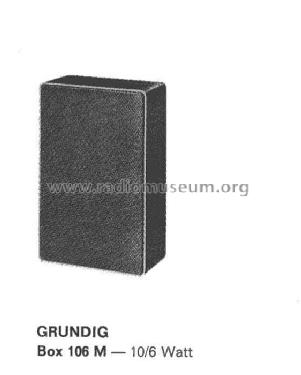 Box 106M; Grundig Radio- (ID = 1294360) Speaker-P