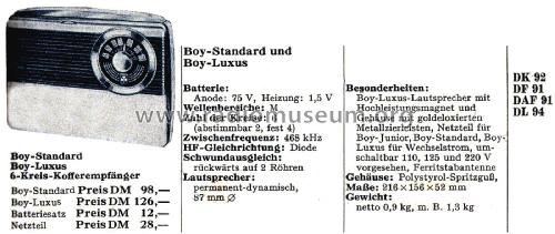 Boy 53 Luxus; Grundig Radio- (ID = 2631253) Radio