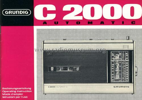 C2000 Automatic; Grundig Radio- (ID = 1809261) Radio