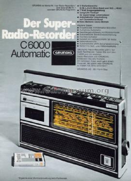 C6000 Automatic; Grundig Radio- (ID = 999962) Radio