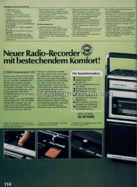 5 Band Radio Recorder C6500; Grundig Radio- (ID = 2960832) Radio