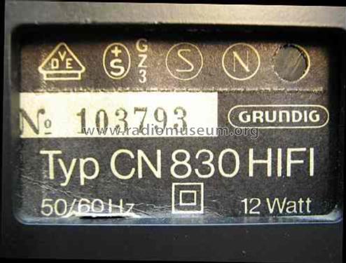 CN830TP Super HiFi; Grundig Radio- (ID = 790184) Sonido-V