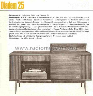 Diadem 25; Grundig Radio- (ID = 723769) TV Radio