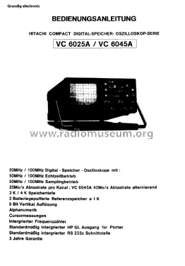 Digitales Speicheroszilloskop SO 50; Grundig Radio- (ID = 2112042) Equipment