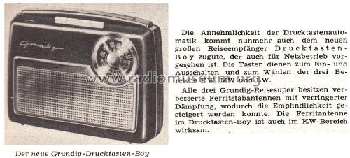 Drucktasten-Boy 53; Grundig Radio- (ID = 2634833) Radio