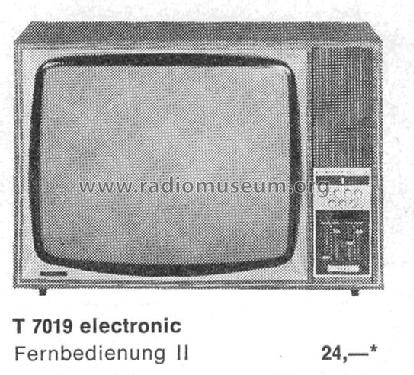 Electronic T7019; Grundig Radio- (ID = 1520657) Television