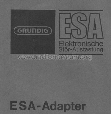 ESA-Adapter, Elektronische Stör-Austastung ; Grundig Radio- (ID = 2375761) Divers