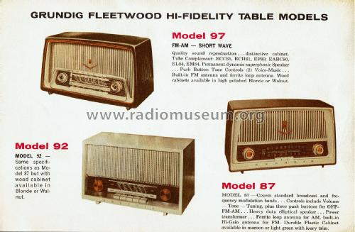 Grundig-Fleetwood 92CA; Grundig Radio- (ID = 2283954) Radio