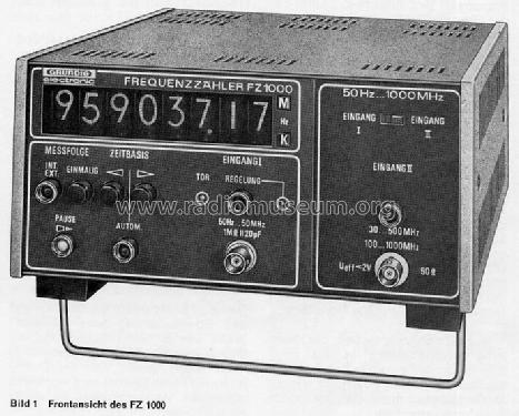 Frequenzzähler FZ1000; Grundig Radio- (ID = 179083) Equipment