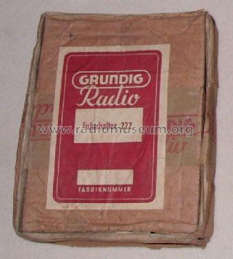 Fußschalter / Fußbedienung 222; Grundig Radio- (ID = 1736509) mod-past25