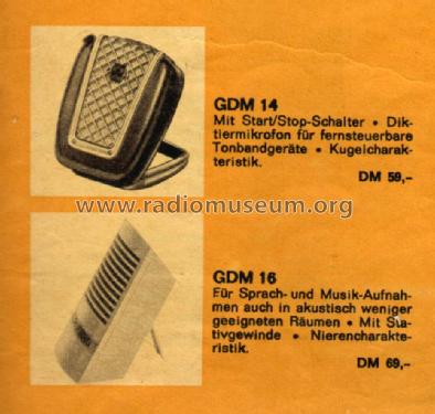 GDM16; Grundig Radio- (ID = 1102493) Mikrofon/TA