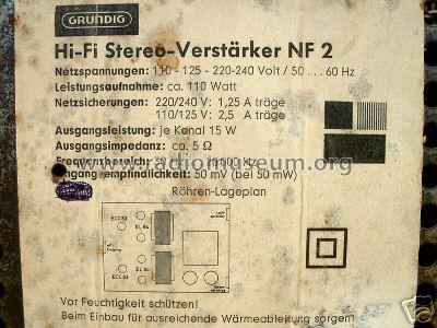 Hi-Fi-Stereo-Verstärker NF2; Grundig Radio- (ID = 228491) Ampl/Mixer