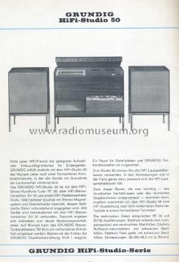 Hi-Fi-Studio 50 RT50 + SV50; Grundig Radio- (ID = 2308076) Radio