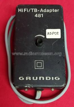 Hi-Fi/TB Adapter 481; Grundig Radio- (ID = 3035723) Misc