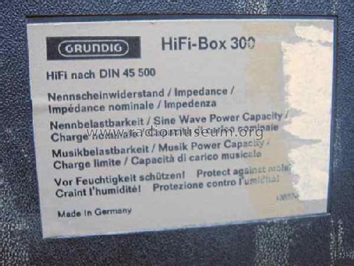 HiFi-Box 300; Grundig Radio- (ID = 1323016) Speaker-P