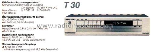 HiFi Tuner T 30; Grundig Radio- (ID = 2612773) Radio