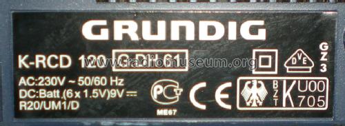 K-RCD 120; Grundig Radio- (ID = 1076814) Radio