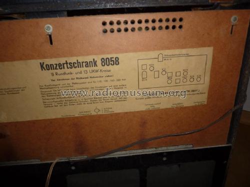 Konzertschrank 8058; Grundig Radio- (ID = 1401508) Radio