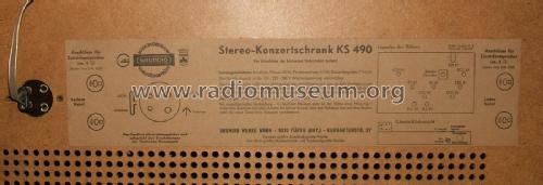 Stereo-Konzertschrank KS490; Grundig Radio- (ID = 1827602) Radio