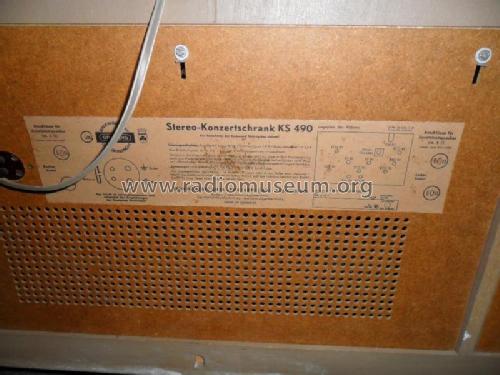 Stereo-Konzertschrank KS490; Grundig Radio- (ID = 1935802) Radio