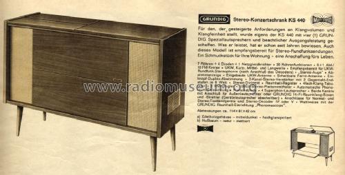 Stereo-Konzertschrank KS440 Ch= HF30; Grundig Radio- (ID = 1100720) Radio