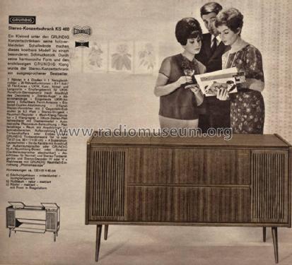 Stereo-Konzertschrank KS460 Ch= HF30; Grundig Radio- (ID = 1100767) Radio